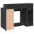 Birou cu lumini LED, negru, 120x55x91 cm, lemn prelucrat GartenMobel Dekor