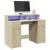 Birou cu lumini LED stejar sonoma, 120x55x91 cm, lemn prelucrat GartenMobel Dekor