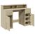 Birou cu lumini LED stejar sonoma, 120x55x91 cm, lemn prelucrat GartenMobel Dekor