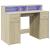 Birou cu lumini LED stejar sonoma, 120x55x91 cm, lemn prelucrat GartenMobel Dekor