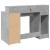 Birou cu lumini LED, gri beton, 120x55x91 cm, lemn prelucrat GartenMobel Dekor