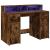 Birou cu lumini LED stejar fumuriu 120x55x91 cm lemn prelucrat GartenMobel Dekor
