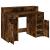 Birou cu lumini LED stejar fumuriu 120x55x91 cm lemn prelucrat GartenMobel Dekor