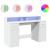 Birou cu lumini LED, alb, 140x55x91 cm, lemn prelucrat GartenMobel Dekor