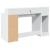 Birou cu lumini LED, alb, 140x55x91 cm, lemn prelucrat GartenMobel Dekor