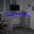 Birou cu lumini LED, gri sonoma, 140x55x91 cm, lemn prelucrat GartenMobel Dekor