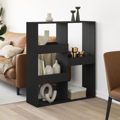 Separator de cameră, negru, 100x33x115 cm, lemn prelucrat GartenMobel Dekor