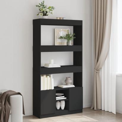 Dulap înalt, negru, 92x33x180 cm, lemn prelucrat GartenMobel Dekor