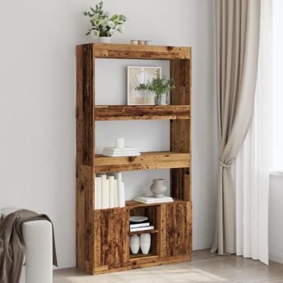 Dulap înalt, lemn vechi, 92x33x180 cm, lemn prelucrat GartenMobel Dekor