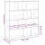 Bibliotecă, alb, 132x29x141,5 cm, lemn prelucrat GartenMobel Dekor