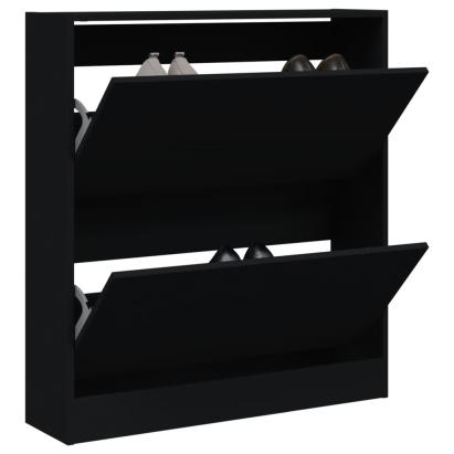 Pantofar, negru, 80x21x87,5 cm, lemn compozit GartenMobel Dekor