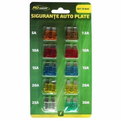 Set 10 sigurante auto plate RoGroup, 12V Automobile ProTravel