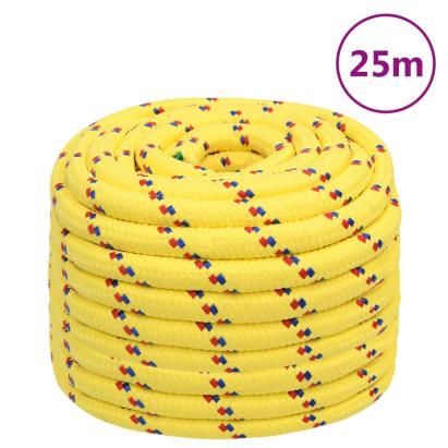 Frânghie de barcă, galben, 20 mm, 25 m, polipropilenă GartenMobel Dekor