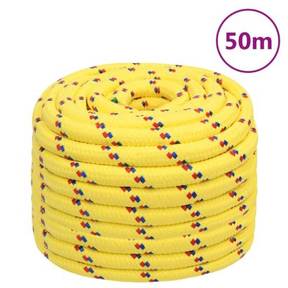 Frânghie de barcă, galben, 20 mm, 50 m, polipropilenă GartenMobel Dekor