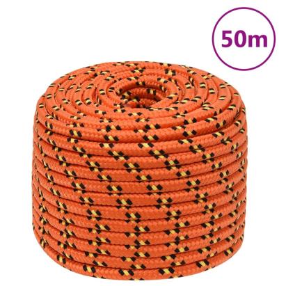 Frânghie de barcă, portocaliu, 12 mm, 50 m, polipropilenă GartenMobel Dekor