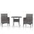 Set mobilier de grădină, 3 piese, gri, poliratan GartenMobel Dekor