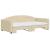 Pat de zi cu extensie și saltele, crem, 100x200 cm, textil GartenMobel Dekor