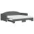 Pat de zi cu extensie și saltele, gri închis, 90x190 cm, textil GartenMobel Dekor