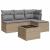 Set canapele de grădină cu perne, 5 piese, bej, poliratan GartenMobel Dekor