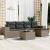 Set mobilier grădină cu perne, 6 piese, gri, poliratan GartenMobel Dekor