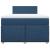 Pat box spring cu saltea, albastru, 120x190 cm, material textil GartenMobel Dekor