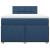 Pat box spring cu saltea, albastru, 120x190 cm, material textil GartenMobel Dekor