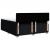 Pat box spring cu saltea, negru, 200x200 cm, textil GartenMobel Dekor
