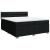 Pat box spring cu saltea, negru, 200x200 cm, textil GartenMobel Dekor