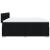 Pat box spring cu saltea, negru, 200x200 cm, textil GartenMobel Dekor