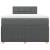 Pat box spring cu saltea, gri închis, 120x190 cm, textil GartenMobel Dekor