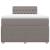 Pat box spring cu saltea, taupe, 120x190 cm material textil GartenMobel Dekor