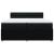 Pat box spring cu saltea, negru, 200x200 cm, textil GartenMobel Dekor
