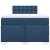 Pat box spring cu saltea, albastru, 120x190 cm, material textil GartenMobel Dekor