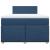 Pat box spring cu saltea, albastru, 120x190 cm, material textil GartenMobel Dekor