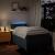 Pat box spring cu saltea, albastru, 120x190 cm, material textil GartenMobel Dekor