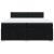 Pat box spring cu saltea, negru, 200x200 cm, textil GartenMobel Dekor