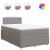 Pat box spring cu saltea, taupe, 120x190 cm material textil GartenMobel Dekor