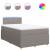Pat box spring cu saltea, taupe, 120x190 cm material textil GartenMobel Dekor