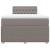 Pat box spring cu saltea, taupe, 120x190 cm material textil GartenMobel Dekor