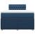 Pat box spring cu saltea, albastru, 120x190 cm, material textil GartenMobel Dekor