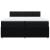 Pat box spring cu saltea, negru, 200x200 cm, textil GartenMobel Dekor