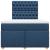 Pat box spring cu saltea, albastru, 120x190 cm, material textil GartenMobel Dekor