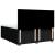 Pat box spring cu saltea, negru, 200x200 cm, textil GartenMobel Dekor