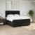 Pat box spring cu saltea, negru, 200x200 cm, textil GartenMobel Dekor