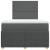 Pat box spring cu saltea, gri închis, 120x190 cm, textil GartenMobel Dekor