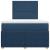 Pat box spring cu saltea, albastru, 120x190 cm, material textil GartenMobel Dekor