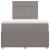 Pat box spring cu saltea, taupe, 120x190 cm material textil GartenMobel Dekor