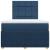 Pat box spring cu saltea, albastru, 120x190 cm, material textil GartenMobel Dekor
