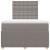 Pat box spring cu saltea, taupe, 120x190 cm material textil GartenMobel Dekor