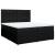 Pat box spring cu saltea, negru, 200x200 cm, textil GartenMobel Dekor